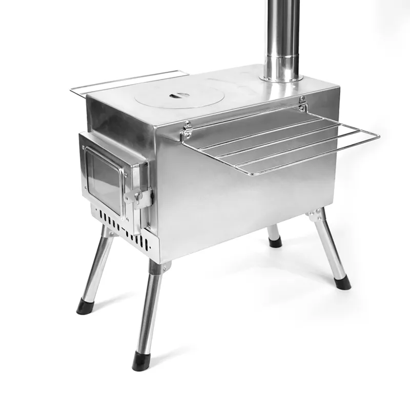 Large stainless steel outdoor camping tent stove