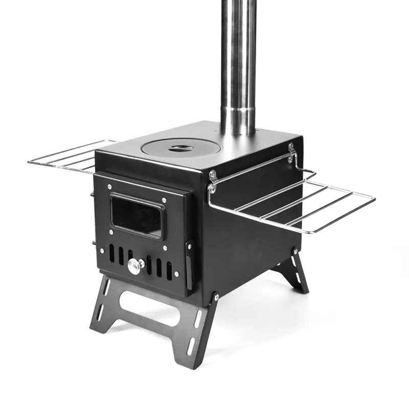 Black small tent stove
