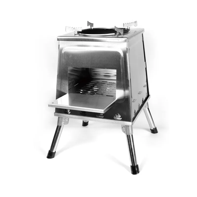 Windproof detachable stainless steel large tower stove