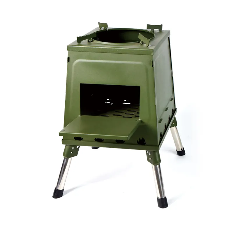 Simple green large-sized tower stove