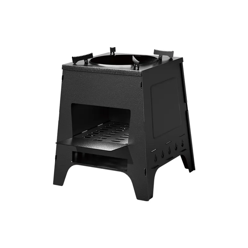 Small detachable black tower stove