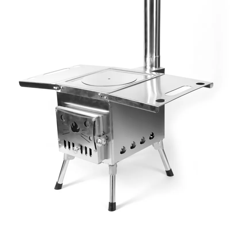 Stainless steel large-sized cat-shaped outdoor stove