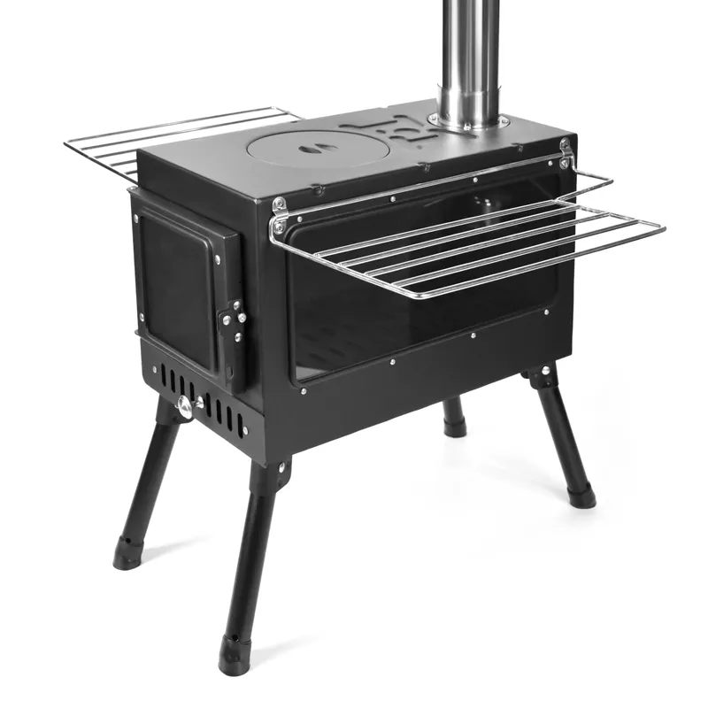 Large-sized stove door single-window tent stove