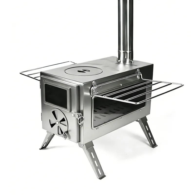 Cyclone door stainless steel single-window tent stove